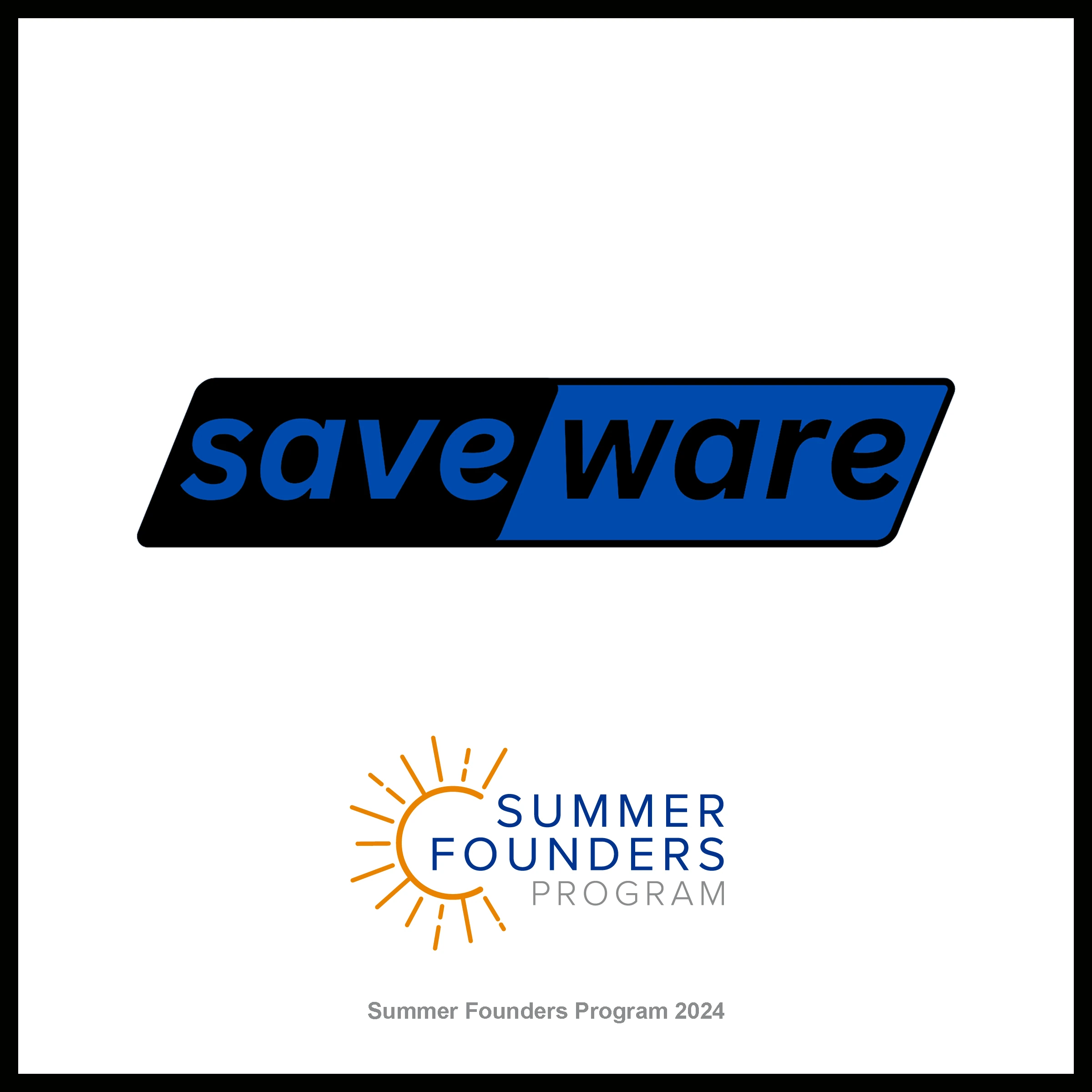 Saveware startup plaque