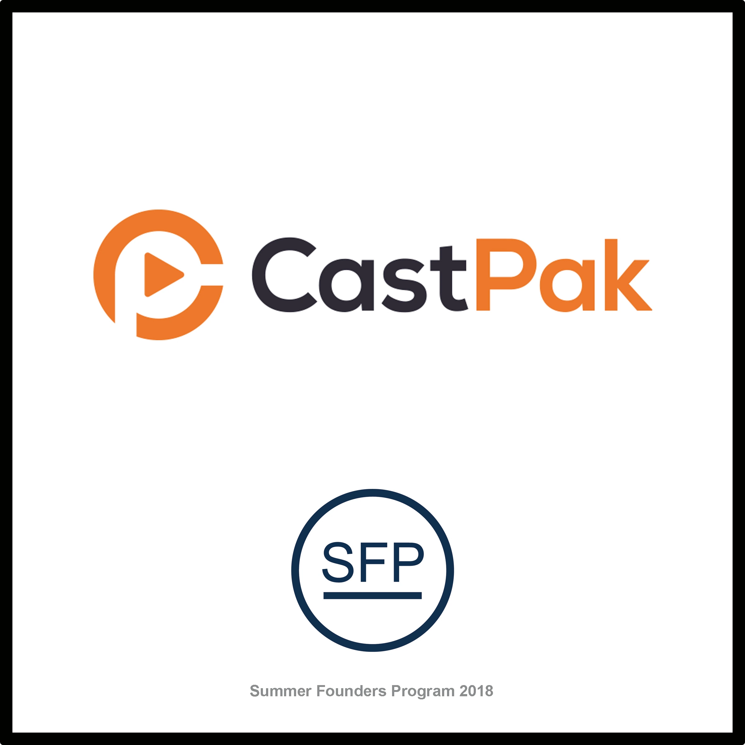 CastPak startup plaque
