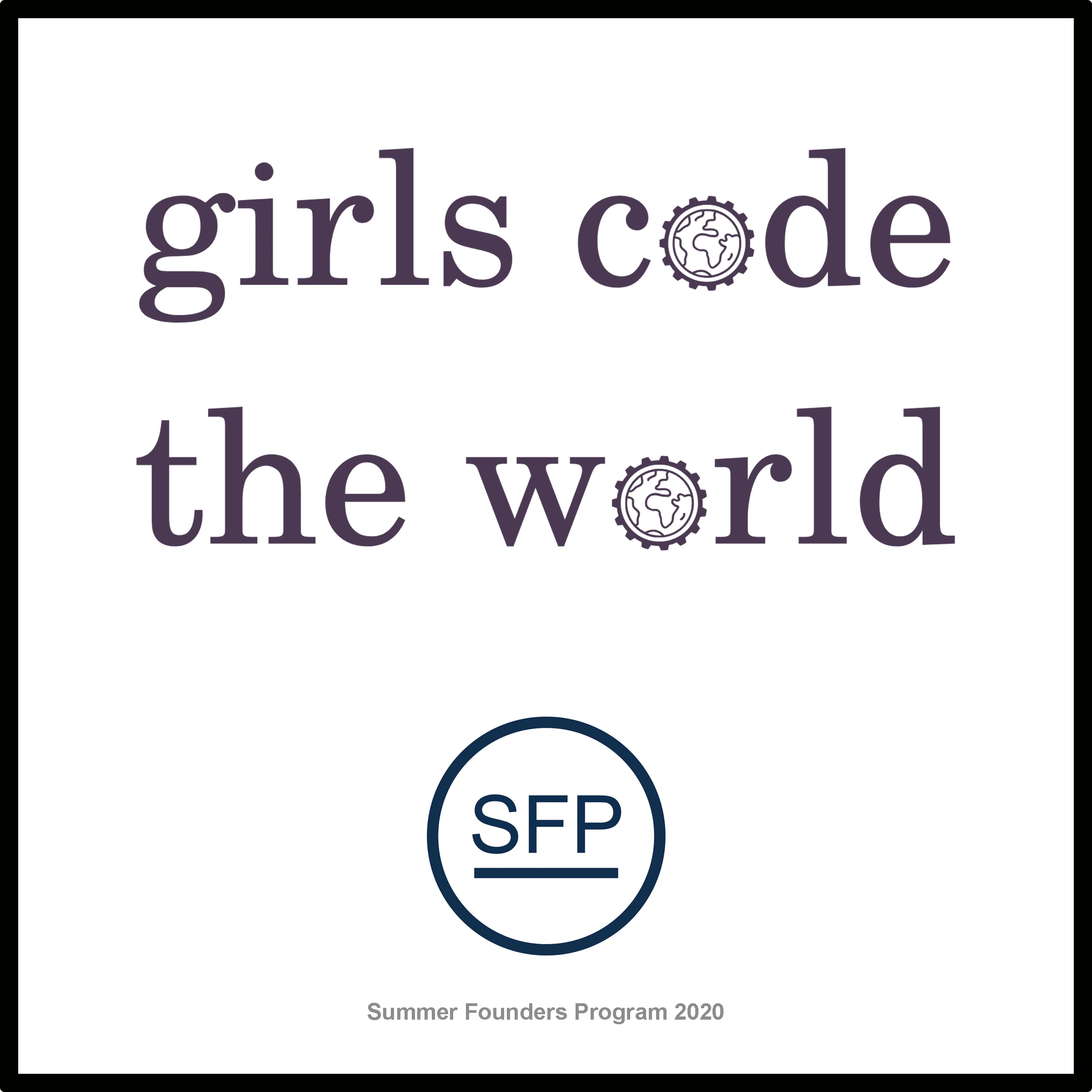 Girls Code the World startup plaque