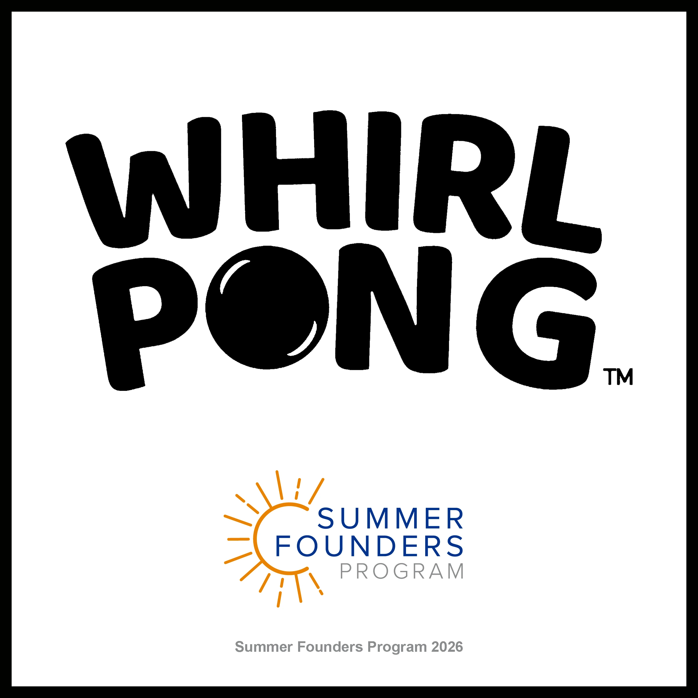 Whirl Pong startup plaque