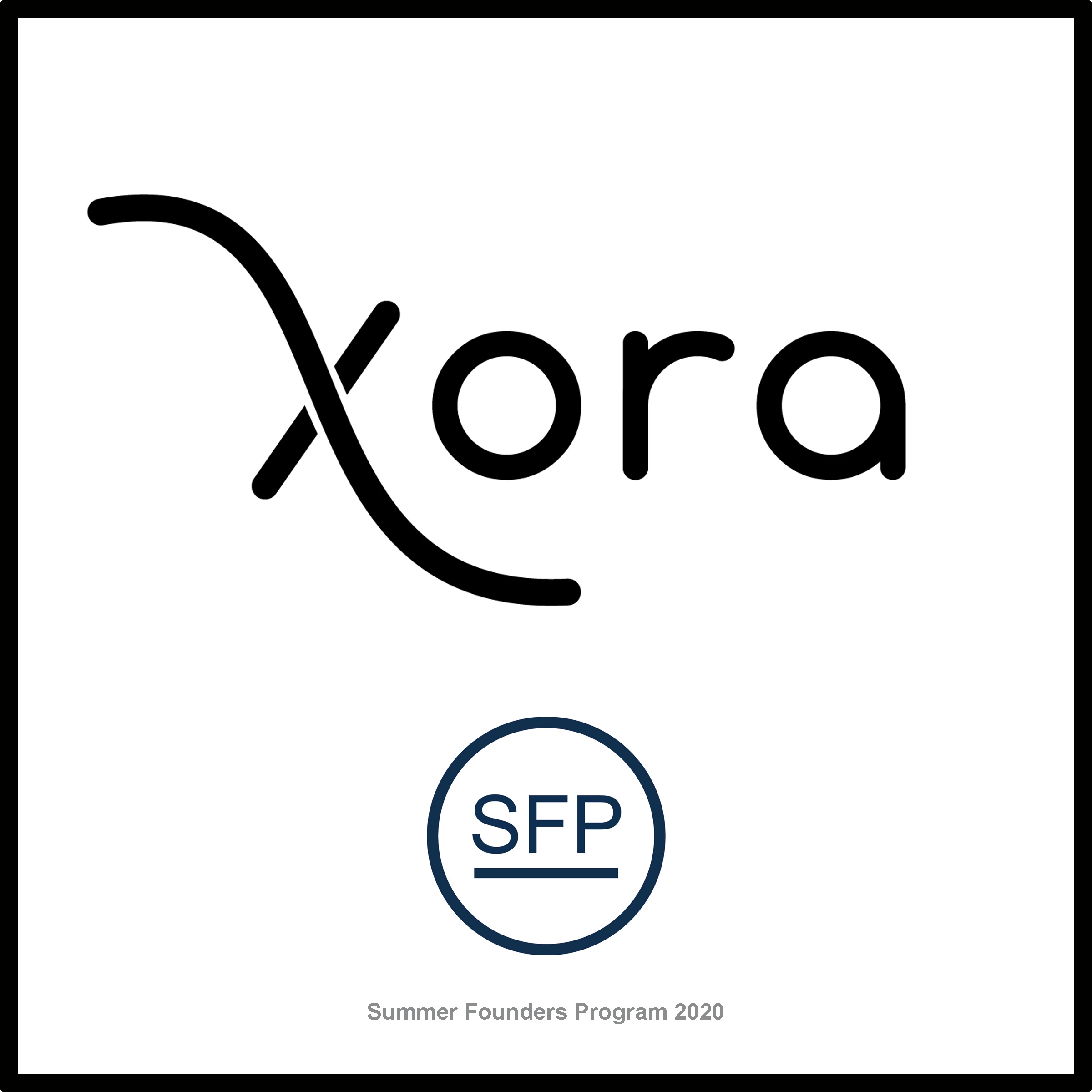 Xora startup plaque