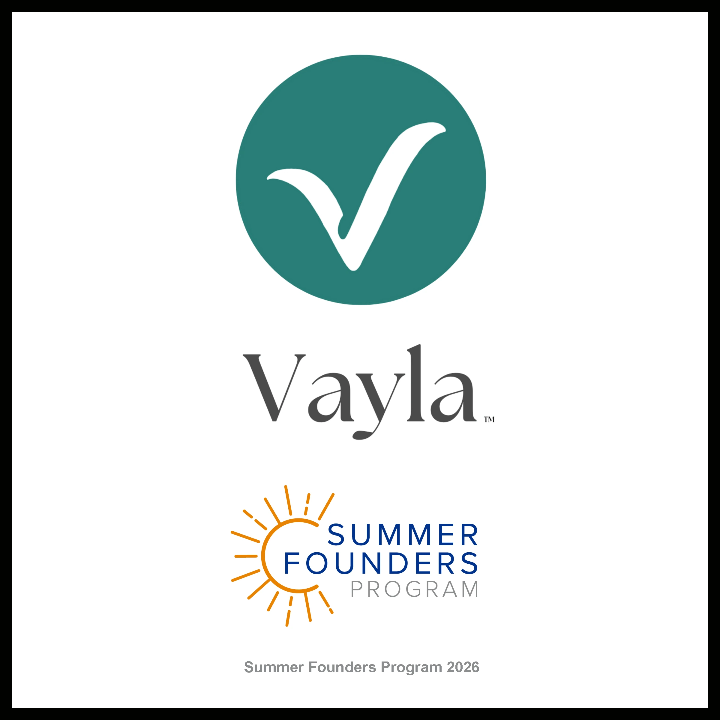 Vayla startup plaque